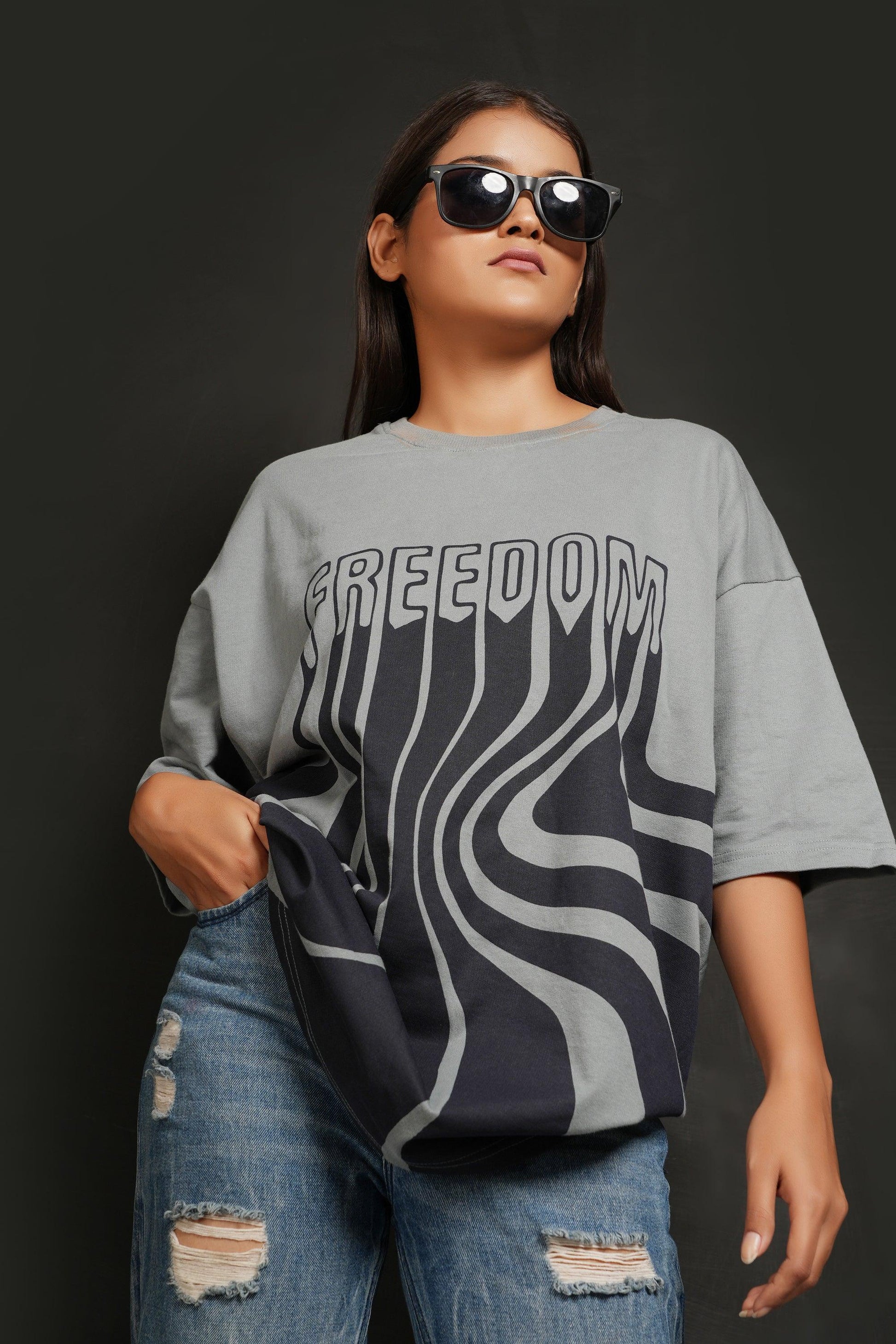 Freedom T-shirt - Grey - Rebellution