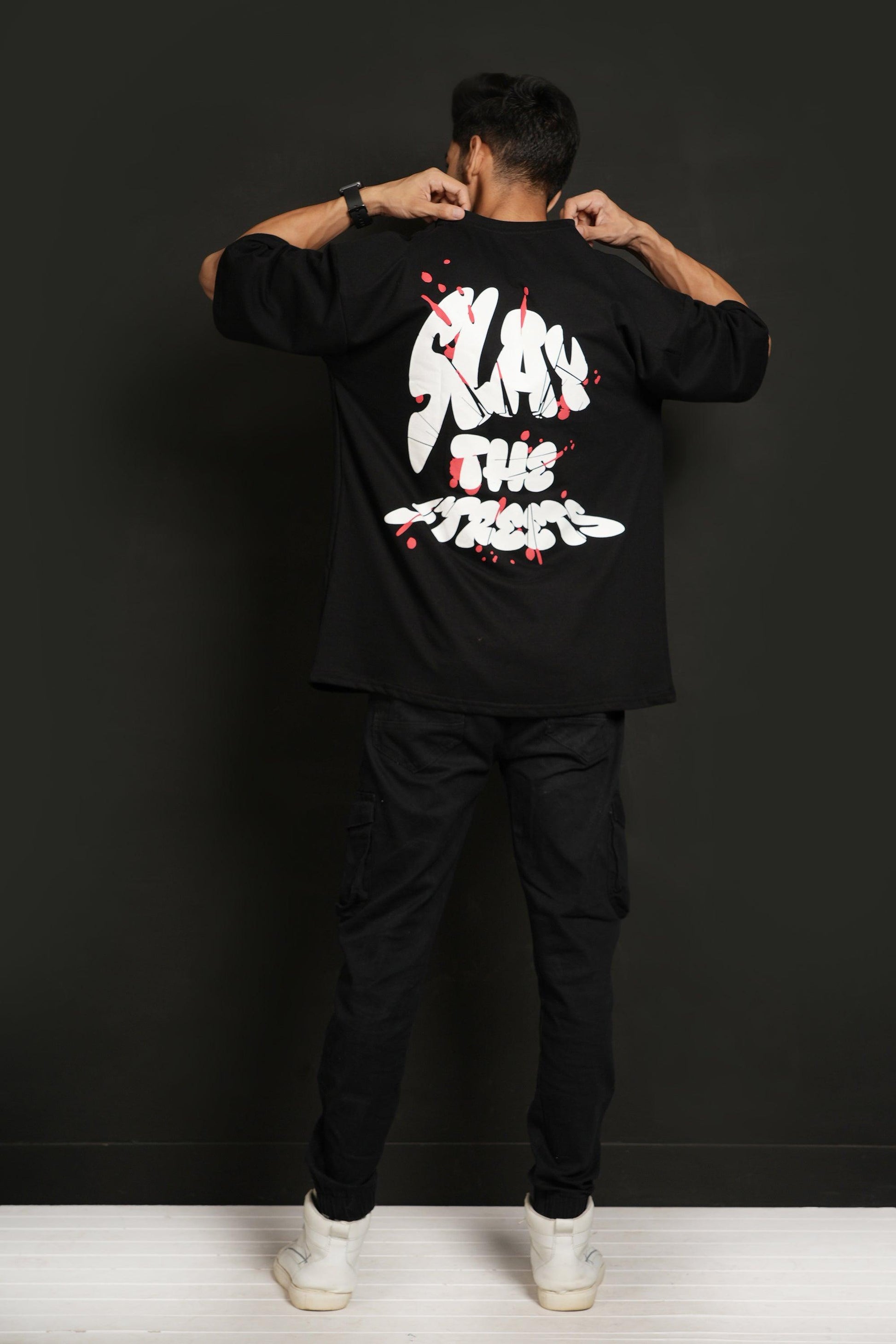 Slay Streets T-shirt - Black - Rebellution