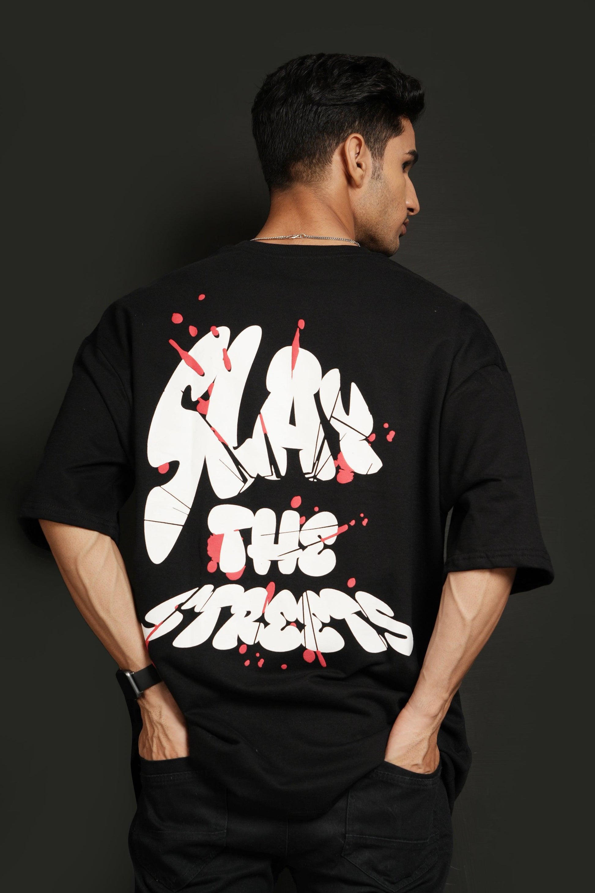 Slay Streets T-shirt - Black - Rebellution