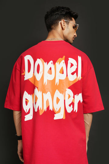 Doppelganger T-shirt - Red - Rebellution