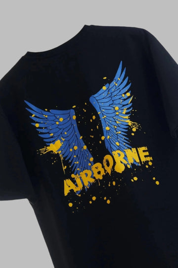 Airborne T-shirt - Black - Rebellution